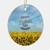 ひまわりスタイリッシュのエレガント最高のお母さんフローラ セラミックオーナメント (左)