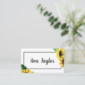 ひまわりスタイリッシュモダンガーリー 名刺 (スタンド正面)