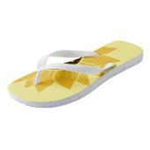 ひまわりスタイリッシュ鮮やかは可愛い黄色 ビーチサンダル (アングル)