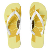 ひまわりスタイリッシュ鮮やかは可愛い黄色 ビーチサンダル (フットベッド)