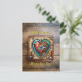 ひまわりステンドグラスハートスチームパンクシリーズ ポストカード (スタンド正面)