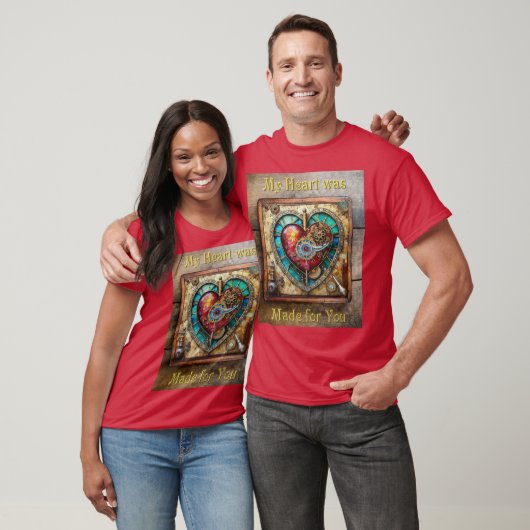 ひまわりステンドグラスハートスチームパンクシリーズ Tシャツ (ユニセックス)