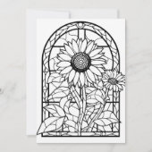 ひまわりステンドグラス | 自分の挨拶に色を付ける (正面)