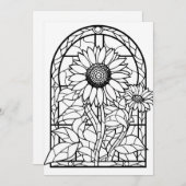 ひまわりステンドグラス | 自分の挨拶に色を付ける (正面/裏面)