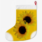 ひまわりストッキング金ゴールドクリスマスストッキングカスタム ラージクリスマスストッキング (裏面)