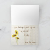 ひまわりストライプとコレクションサンキューカード サンキューカード (内部)