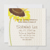 ひまわりストライプとコレクションブライダルシャワー 招待状 (裏面)