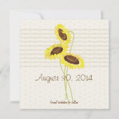 ひまわりストライプとコレクション日付の保存 セーブザデート (裏面)