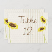 ひまわりストライプと花 ポストカード (正面/裏面)