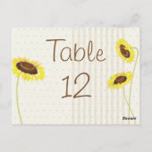 ひまわりストライプと花 ポストカード (裏面)