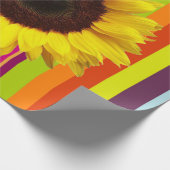 ひまわりストライプのマットラッピング紙 ラッピングペーパー (角)