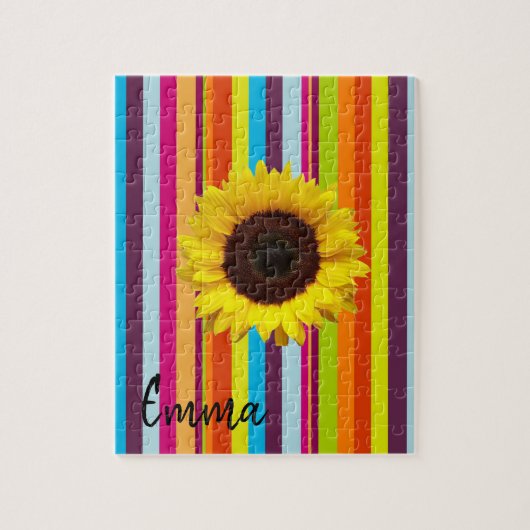ひまわりストライプパズル ジグソーパズル (縦)