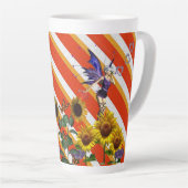 ひまわりストライプラテマグフェアリー カフェラテマグ (右アングル)