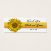 ひまわりストライプ結婚式の引き出物ラベル (正面)