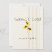 ひまわりストライプ結婚式招待状 招待状 (裏面)