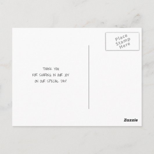 ひまわりストリングライツカントリーウェディングサンキュー ポストカード (裏面)