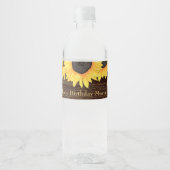ひまわりストリングライツバースデーパーティー ペットボトルラベル (正面)