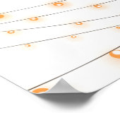 ひまわりストリングライツパープルブライダルシャワー ポスター (角)