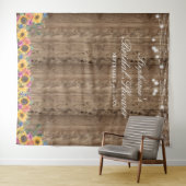 ひまわりストリングライト ブライダルシャワー 背景 タペストリー (インサイチュ(横))