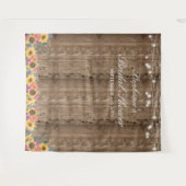 ひまわりストリングライト ブライダルシャワー 背景 タペストリー (正面(横))