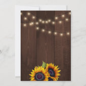 ひまわりストリングライト 秋の新築祝い BBQ 招待状 (裏面)