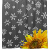 ひまわりスノーフレークシャワーカーテン シャワーカーテン (正面)