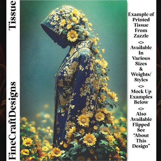 ひまわりスピリットフローラローブDT2Lデコページ 薄葉紙