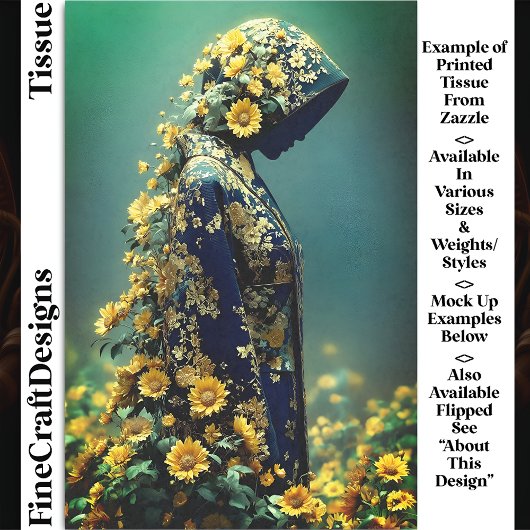 ひまわりスピリットフローラローブDT2Rデコページ 薄葉紙