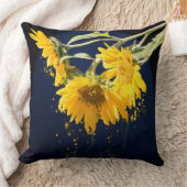 ひまわりスプラッシュアート クッション (ブランケット)