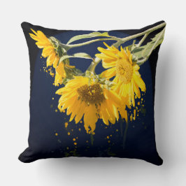 ひまわりスプラッシュアート クッション