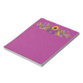 ひまわりスワッグオンマゼンタスワールズビューティフル ノートパッド (回転)