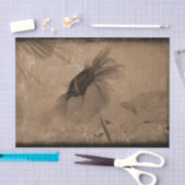 ひまわりセピアブラウンヴィンテージアンティークオールドテクスチャ 薄葉紙 (クラフト)