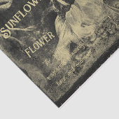 ひまわりセピアヴィンテージアンティークエフェメラテクスチャ 薄葉紙 (詳細)