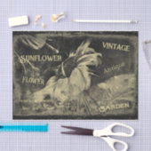 ひまわりセピアヴィンテージアンティークエフェメラテクスチャ 薄葉紙 (クラフト)