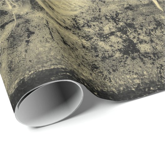 ひまわりセピアヴィンテージアンティークグランジテクスチャ ラッピングペーパー (ロールコーナー)