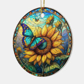 ひまわりセラミック装飾ステンドグラスの外観 セラミックオーナメント (左)