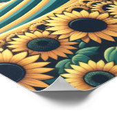 ひまわりセレニティ素朴：日の出 ポスター (角)