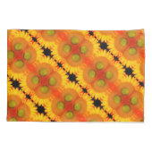 ひまわりセンターアップクローズド抽象芸術フローラアート 枕カバー (裏面)