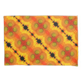 ひまわりセンターアップクローズド抽象芸術フローラアート 枕カバー (正面)