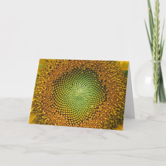 ひまわりセンタークローズアップノートカード カード (正面)