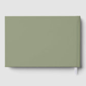 ひまわりセージ緑エレガントの写真金ゴールド ゲストブック (裏面)