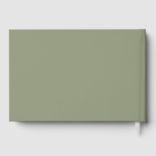 ひまわりセージ緑エレガントの写真金ゴールド ゲストブック (裏面)