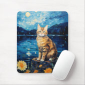 ひまわりソナタとヴィンテージ猫ミューズ:An Homag マウスパッド (マウス)