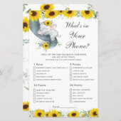 ひまわりゾウのシャワーあなたの電話の何 (正面/裏面)