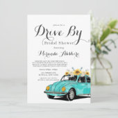 ひまわりターコイズカードライブバイブライダルシャワー 招待状 (スタンド正面)