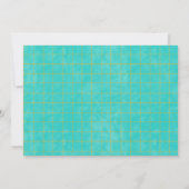 ひまわりターコイズヴィンテージトラックウェディングRSVP 招待状 (裏面)