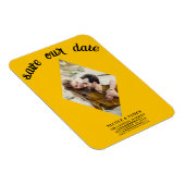 ひまわりダイヤモンドフォトウェディング日付を保存 マグネット (右側)