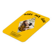 ひまわりダイヤモンドフォトウェディング日付を保存 マグネット (左側)