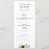 ひまわりダスティブルーエレガントフローラ結婚スクリプト プログラム (裏面)