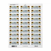 ひまわりダスティブルーカントリー素朴バラ結婚ズ ラベル (フルシート)